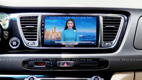 Trải nghiệm âm thanh sống động trên màn hình DVD Android Bravigo Ultimate Kia Sedona 2015 - nay